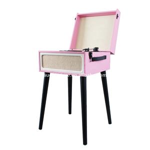 <span class=keywords><strong>Platine</strong></span> <span class=keywords><strong>vinyle</strong></span> debout <span class=keywords><strong>rose</strong></span> tourne-disque rétro, à la mode et simple accepte la personnalisation - Product Image 3