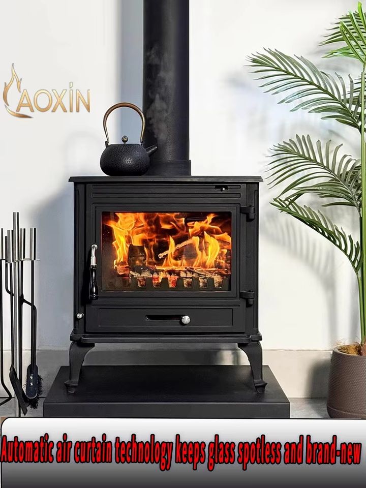 Modern Wood Burning Fireplace Cast Iron Freestanding Wood Stove Indoor ...