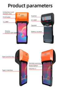 8-core 2.0Ghz Android 14 Mini <span class=keywords><strong>POS</strong></span> hệ thống 6.5 inch cầm Tay <span class=keywords><strong>POS</strong></span> máy in với NFC Wi-Fi <span class=keywords><strong>Bluetooth</strong></span> kết nối USB để bán - Product Image 2