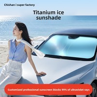 Parasol para Parabrisas Delantero de Coche, Diseño Minimalista en Plata Titanio, Protección UV, Aislamiento Térmico, Bloqueo de Luz Intensa
