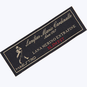 Etiqueta tejida <span class=keywords><strong>de</strong></span> Damasco <span class=keywords><strong>de</strong></span> alta densidad, Etiquetas tejidas <span class=keywords><strong>de</strong></span> cuello para <span class=keywords><strong>ropa</strong></span>, personalizables, su logotipo - Product Image 6