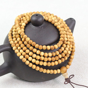 Perles en bois de cyprès naturel, 4mm, rondes, en vrac, pour la fabrication de bijoux, bracelets, fournitures artisanales, origine Hangzhou - Product Image 3