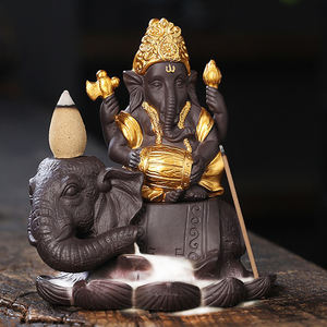 Venta al por mayor decoración del hogar para interiores Ganesh en elefantes cascada quemador <span class=keywords><strong>de</strong></span> incienso <span class=keywords><strong>de</strong></span> reflujo <span class=keywords><strong>de</strong></span> cerámica para Yoga Spa decoración <span class=keywords><strong>de</strong></span> meditación - Product Image 4