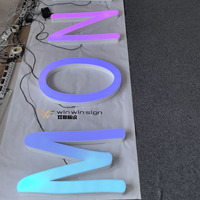 Letrero Fluorescente Dinámico Personalizado de Fábrica, Ahorro de Energía, Sincronización con Música y Pantalla que Cambia de Color para Uso en Interiores, Resistente al Agua IP67