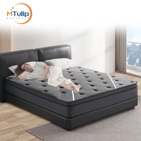 Matelas Roulé 5 Zones King Queen Double Format en Boîte, Hybride Latex Gel Mousse à Mémoire Ressorts Ensachés