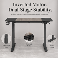 Table de levage AOR E-sports en panneau de particules de qualité E0 de 15 mm, cadre de table à double section inversée à moteur unique, vente en gros d'usine