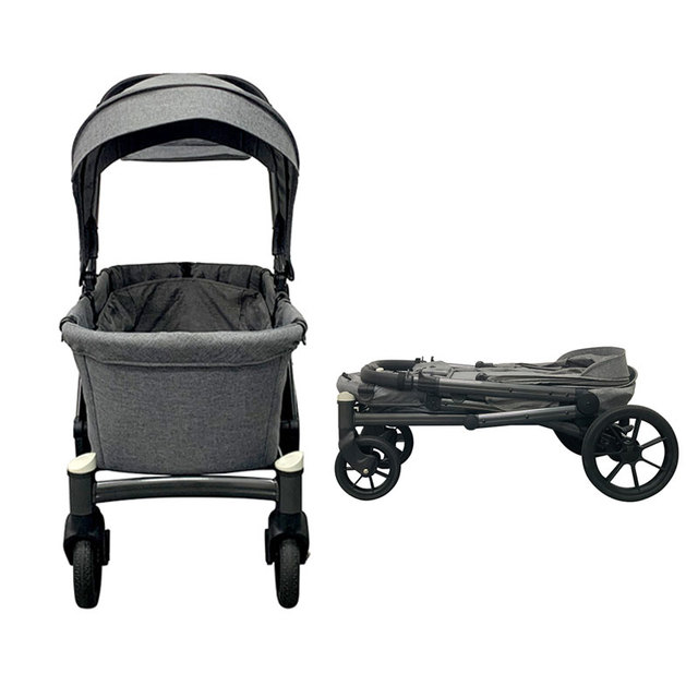 2021 All-Terrain Double Stroller Wagon Multi-Function Push 2 Passenger Double Compact Folding Wagon Stroller