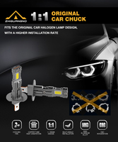 Phare avant de voiture à LED Plug and Play, design unique, taille originale 1:1, ampoule LED H7 H4 H11 pour voiture