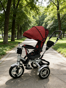 Tricycle bébé 4 en 1 avec siège rotatif, certifié CE, vente en gros de poussettes pour enfants - Product Image 5