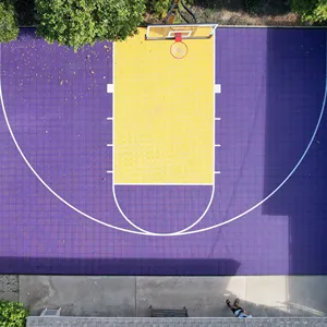 Intertravamento PP material esportes ao ar livre plástico piso exterior quadra de basquete