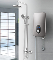 Chauffe-eau électrique instantané sans réservoir intelligent et portable 220V 5.5KW, chauffage rapide réglable, en acier inoxydable, pour hôtel et usage domestique