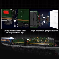 Mould King 12025S Train électrique technique RC, locomotive 231, modèle de train, jouets, cadeau, 3898 pièces, ensembles de blocs de construction