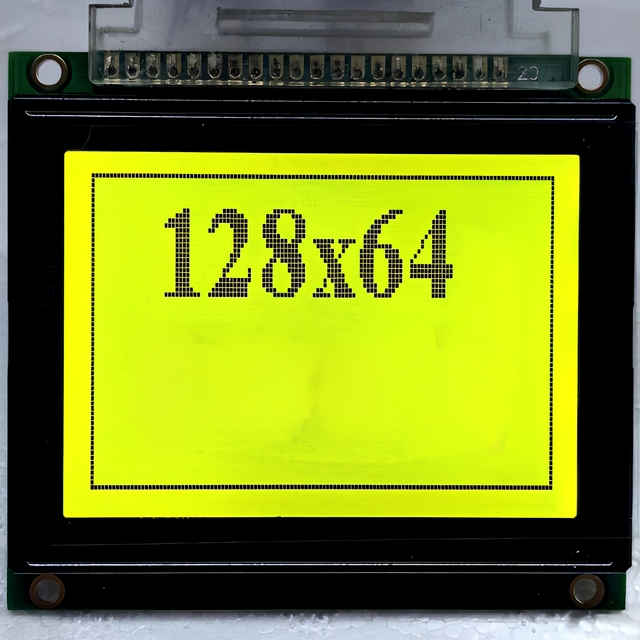 LCD 12864-5 5V/3.3V Blue Background White Characters KS0108 Controller Built-in Font Library Pin20 78x70 Display