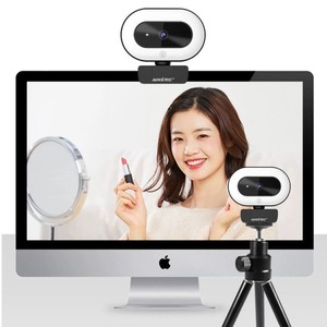 กล้อง USB Aoni A60 ความละเอียด 1920x1080p พร้อมไมโครโฟนในตัวและไฟเสริมสำหรับการถ่ายทอดสด - Product Image 2