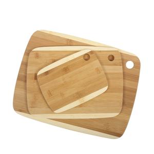 ZB BSCI Factory Juego de 3 piezas de tabla de cortar de bambú totalmente Moso y tabla de cortar - Product Image 3