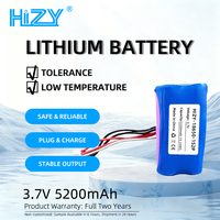 Sertifikasi KC HIZY Grosir Baterai Lithium-ion Isi Ulang 18650 3.7V 5200mAh 500 Siklus untuk Peralatan Listrik