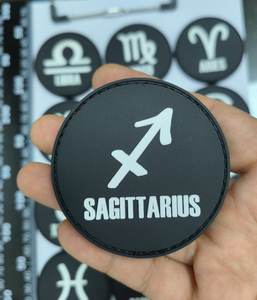 Glow in the Dark 12 segni zodiacali in PVC morbido gomma Velcro timbro luminoso Cross-Border gancio & anello supporto in Velcro - Product Image 6