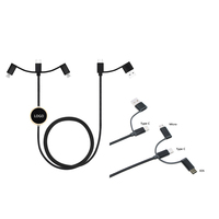 Kabel Pengisi Daya Multi 3 in 1 dengan Logo Kustom, Kabel USB Terjalin, Tipe C, Micro USB, 8Pin, Pengisian Cepat, Kabel Data untuk Ponsel