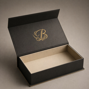 Custom High End Magnetic Closure Flip Top <strong>Book</strong> <strong>Box</strong> Elegant Gold Foil Stamping Gift Packaging <strong>Box</strong> for Luxury - Product Image 1
