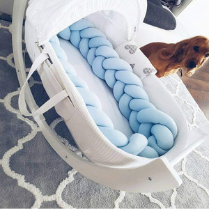 Trenzada <span class=keywords><strong>cuna</strong></span> parachoques anudada de protección decorativo bebé guardia parachoques nudo <span class=keywords><strong>trenza</strong></span> almohada - Product Image 2