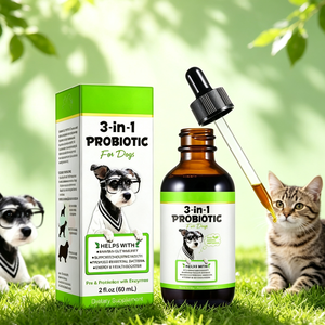 Gocce Intestinali Probiotiche OEM al Gusto di Pollo per Cuccioli e Gattini con Stomaco Sensibile - Product Image 1