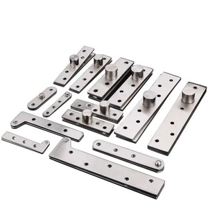 Bisagras giratorias de acero inoxidable de 180 grados para puertas ocultas de madera, diseño de pico de gallina recto, estilo minimalista - Product Image 1