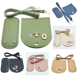 Kit per la Creazione di Borse in Pelle, Set da 3 Pezzi Fai da Te in Similpelle per Borsa Zaino con Fondo Borsa <span class=keywords><strong>Tracolla</strong></span> e Patta di Copertura - Product Image 2