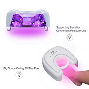 Lampe à ongles UV LED sans fil avec base métallique, lumière de durcissement du gel pour pédicure, boîte personnalisée pour salon de manucure - Product Image 3