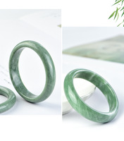 Bracelet en jade vert naturel, taille 64mm 66mm, grande taille, bracelet tendance pour femme, coupe coussin, cadeau