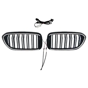 Pour Série 5 G30 G31 520i 530i 540i 2017 2018 2019 2020 Pare-chocs avant de voiture avec calandre de radiateur à LED Accessoires Tuning - Product Image 6
