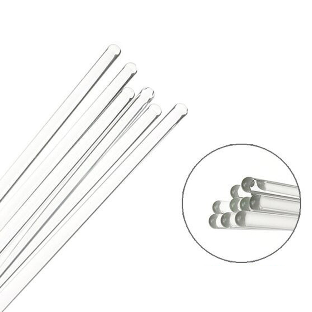 2 Bacchette Di Vetro Borosilicato DURAN – Ø 6mm, Lunghezza 50-300mm – Per Laboratorio O Cucina