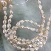 Perles de culture d'eau douce baroques naturelles en gros d'usine, taille 7-8 mm, pour colliers et bracelets DIY.
