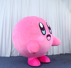 Encantador disfraz de Mascota Pokemoned Animal Snorlax para adultos Cosplay divertido inflable Rosa redondo Kirby mascota disfraz 2M - Product Image 2
