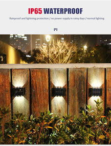 Venta directa de fábrica LED Paisaje Luz de jardín solar Luz de pared solar Led Luz de pared decorativa Exterior Impermeable arriba y abajo - Product Image 6