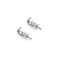 925 argent Sterling vis oeil broche Bail haut percé perles embout pour bricolage charme pendentif connecteurs fabrication de bijoux
