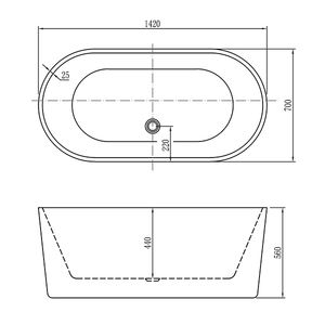 Hoge Kwaliteit Grote Ronde Inweken Bad Nieuwe Model Acryl Badkamer Indoor Bad Badkuipen Voor Volwassen - Product Image 5