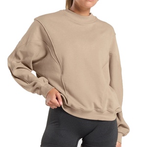 เสื้อฮู้ดดี้ผู้หญิง แขนยาว คอกลม สีพื้น ทรงหลวม สไตล์ลำลอง ไซส์ใหญ่ สำหรับผู้หญิง จาก EMO Wholesale - Product Image 1