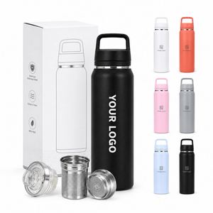 Custom 500ml 700ml Thermal Travel Sports Insulated Flask Stainless Steel Water Bottle with Removable <b>Tea</b> <b>Infuser</b> Strainer - Product Image 1