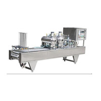 2024 machine de remplissage et de scellage de tasse d'eau minérale automatique en plastique k tasse lait thé jus emballage presse à chaud scellant