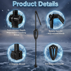 Support de sondeur réglable Velpaw pour la pêche sur glace, compatible avec Garmin LiveScope Panoptix, support de sondeur en aluminium - Product Image 5