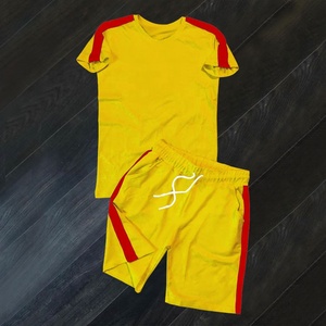 Ensemble de survêtement d'entraînement deux pièces pour hommes grande taille été Logo personnalisé Écologique Respirant Manches courtes Shorts pour musculation - Product Image 6