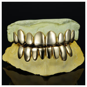 <span class=keywords><strong>Grillz</strong></span> Personalizzati Opachi di Alta Qualità, 8 su 8, in Argento S925, Oro Massiccio 10k 14k 18k, Gioielli Hip Hop per Denti - Product Image 1