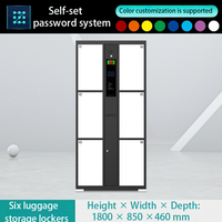 Casier intelligent à écran tactile 6 portes avec intégration API pour votre application, armoire électronique intelligente pour cabine d'essayage
