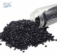 Granulés de PA6 noir recyclé écologiques, ignifuges UL94 V0, nylon 6 pour moulage par injection industriel, applications électriques/électroniques