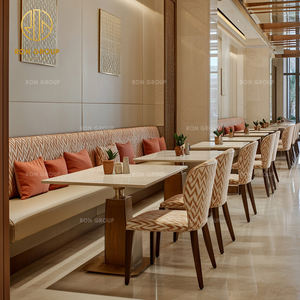 Ensemble de meubles de café et de restaurant moderne, table et chaise <span class=keywords><strong>en</strong></span> pierre frittée carrée, canapé, banquette - Product Image 3