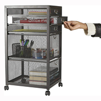 Jh-mech-organizador de carro artesanal con ruedas, fácil de limpiar, cajón, armario, almacenamiento de archivos, carro para suministros de oficina