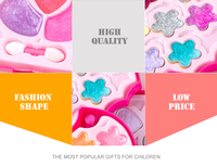 Palette de maquillage en forme de glace avec trois compartiments, jouets de cosmétique pour filles, nouvelle collection