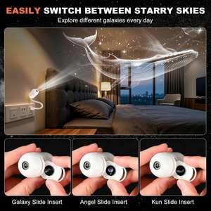 Hot Sale 2-in-1 Portable USB Ultra-Clear Mini LED <b>Projector</b> Romantic Star Aurora Ambient Night <b>Light</b> for Bedroom - Product Image 3
