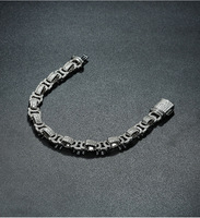 Interlockende Micro-Pave CZ Cuban Link Unisex Armband 925 Sterling Zilver Nikkelvrij Hiphop Sieraden voor Valentijnscadeau