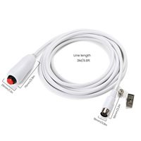 Câble adaptateur pour bouton d'appel infirmier DIN 8 broches à âme en cuivre avec fonction d'appel d'urgence et clip, modèle 6352